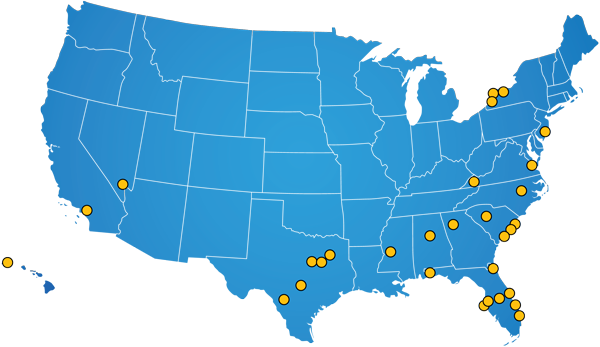 US Locations of Fetterhoff projects