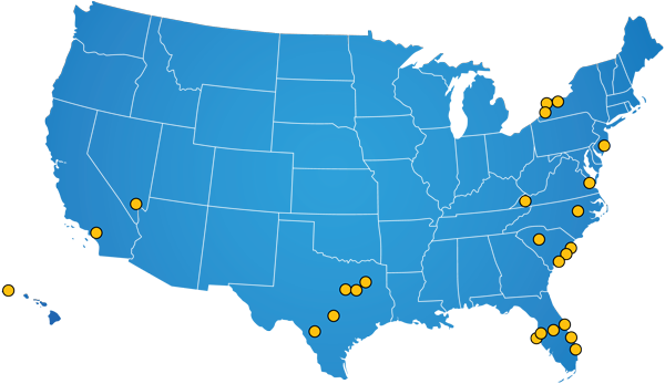 US Locations of Fetterhoff projects